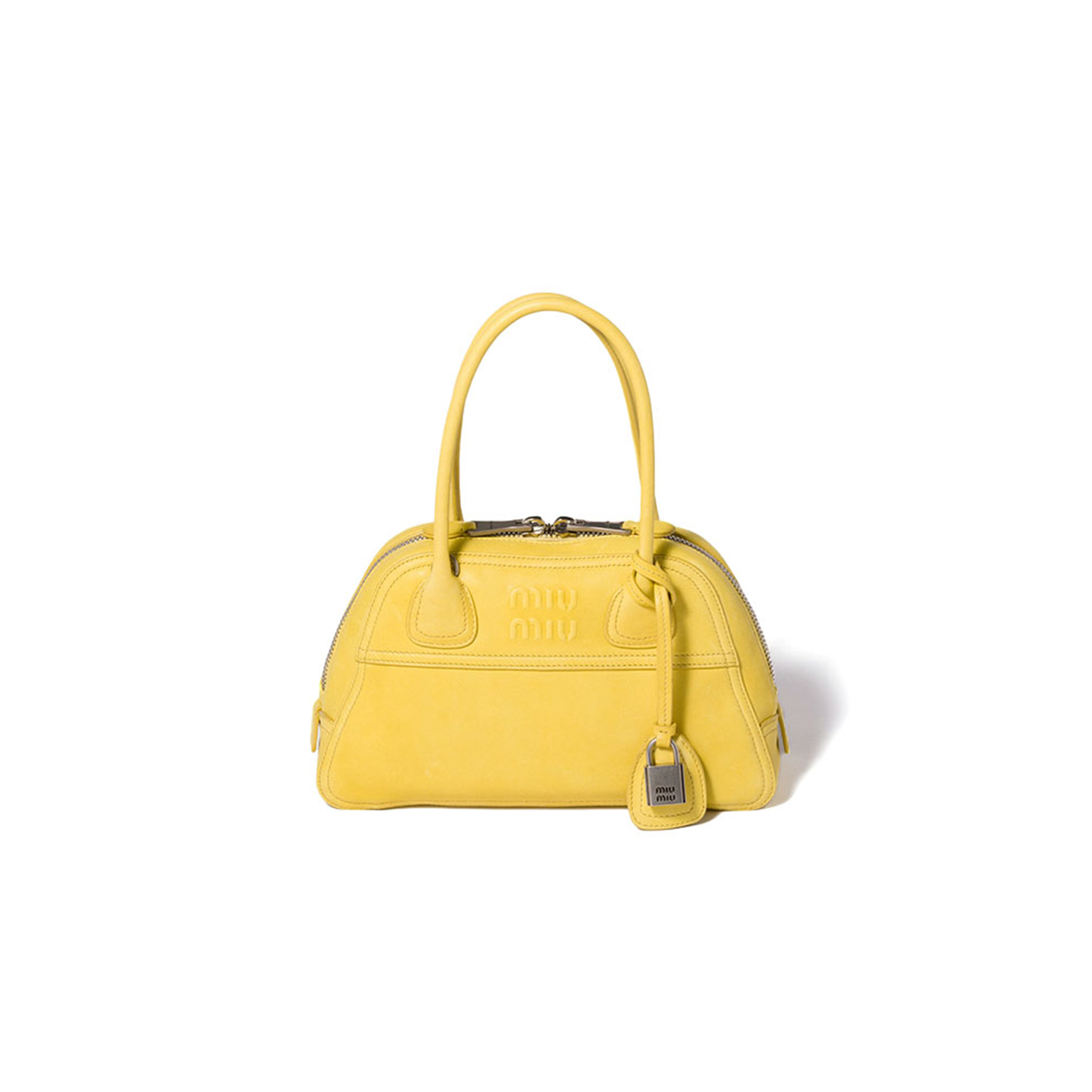 MIU MIU VIVANT NAPPA SOFT LEATHER HANDBAG 5BB200 (28*17*9.5cm)